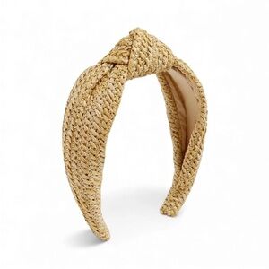 J.Crew Factory Raffia Headband New Tan Hair Accessory